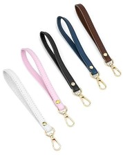 Leather Wristlet Strap, 5 Pcs 20 cm x 1.2 cm Short Purse Strap Genuine