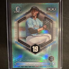 Topps 2026 Bowman Chrome Top 100 Thomas White BTP-19 Aqua/125 Miami Marlins