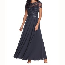 Xscape  Beaded Detail Bodice Fit and Flare Gown