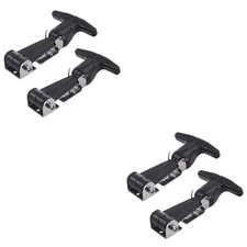 2 Pieces Stainless Steel Handle Utility Bed Door Latches Rubber Flexible