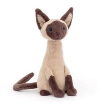 Jellycat Alice Siamese Cat Soft Plush Stuffed Animal Doll Dust Bag Best Gift