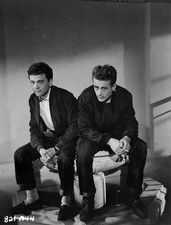 JAMES DEAN and JACK SIMMONS Original 1955 Candid On Set 4 x 5 Negative vv