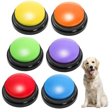 6 Pack Voice Recording Button, 6 Colors Dog Buttons for Communication Pet Tra...