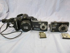 3 UNTESTED DIGITAL CAMERAS KODAK 12X IS VIVITAR MINICAM 8025 FUJI FINEPIX F80EXR
