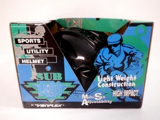 Vtg 80s Variflex SUB ZERO Skateboard Skate Rollerblade Multi Sports Helmet Black