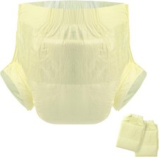 Absorbent Disposable Diaper Underwear - Protective Briefs, Dry Surface, Yellow,