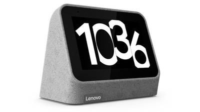 Lenovo ZA970065CA Smart Clock with Wireless Charging Dock Heather Grey 