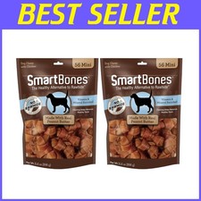 Dental Care Dog Chews - 56 Rawhide-Free Mini Bones Pack of 2