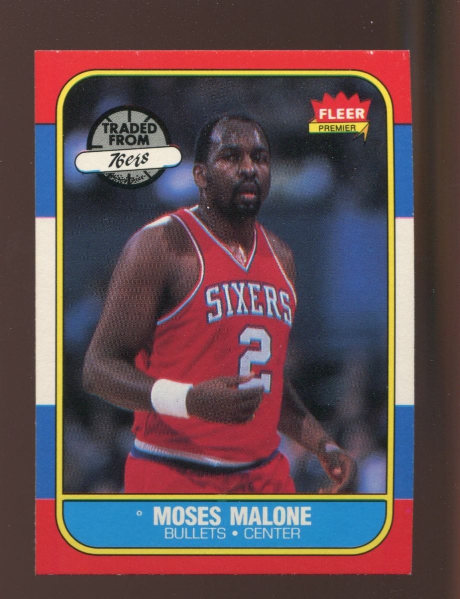 1986 Fleer #69 Moses Malone Set Break