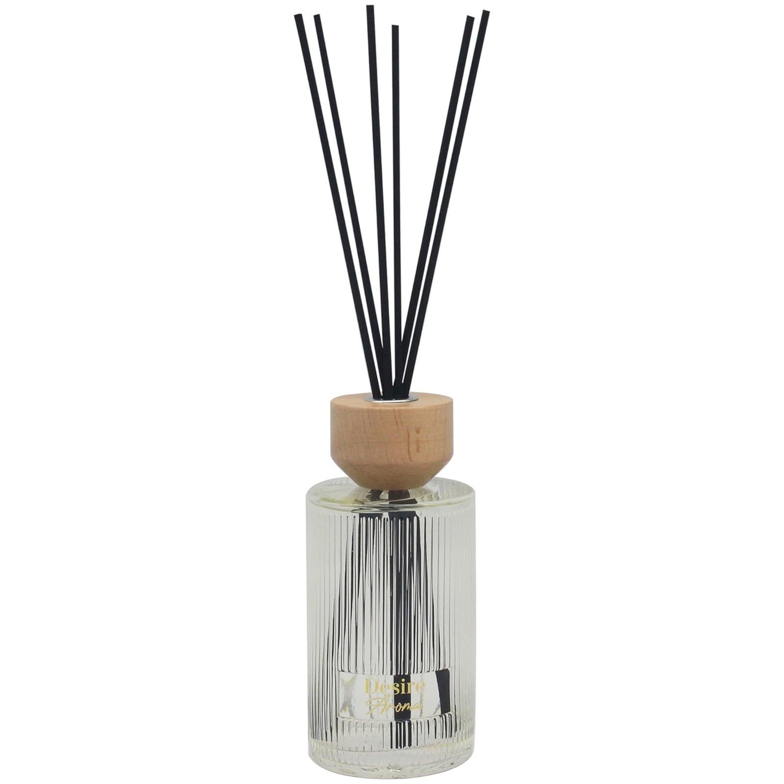 Desire Aroma Clear Ribbed Glass Reed Diffuser 500ml - Pomegranate Noir