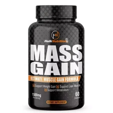 HulkNutrition Bulk Gain Mass & Weight Gainer Capsule, (Free Shipping) Pack of 1