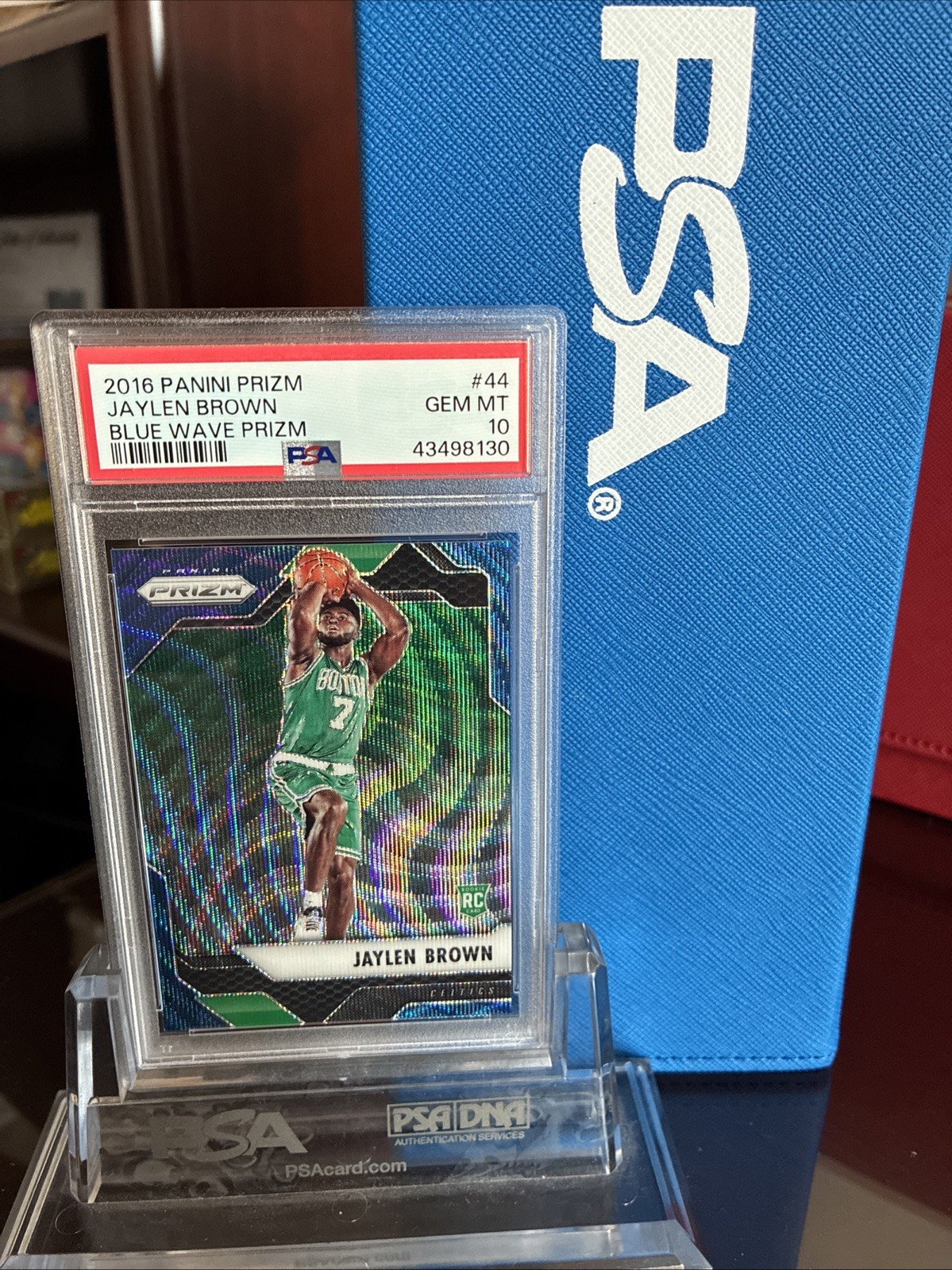 2016 Prizm Blue Wave Jaylen Brown PSA 10 /99 Boston Celtics Pop 18 High End!!