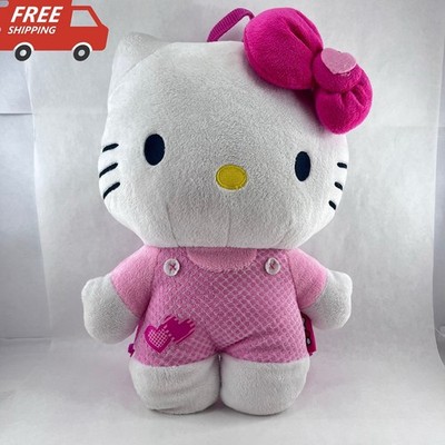 Hello Kitty 15'' Soft Plush Doll Backpack Pink Bow Stuffie Bag Cute