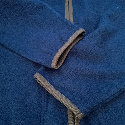 Vellón WoolOvers. Algodón orgánico. Vellón con cremallera completa. Talla M, azul marino. - Imagen 5 de 16