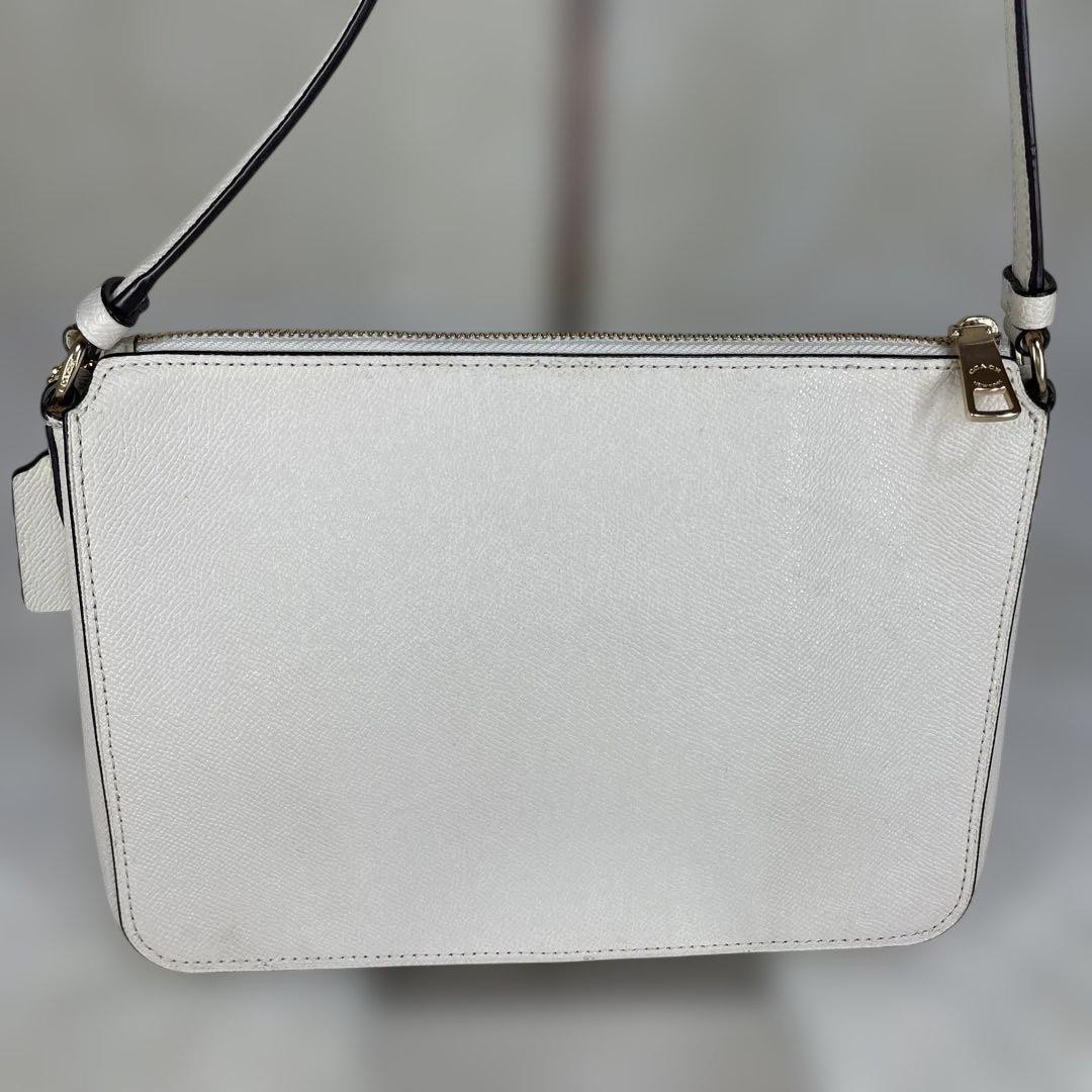 COACH Shoulder Bag White Leather   Authentic thumbnail 8