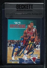 BAS 1992-93 Skybox BJ Armstrong #28 Seal of Authenticity Auto 3c7