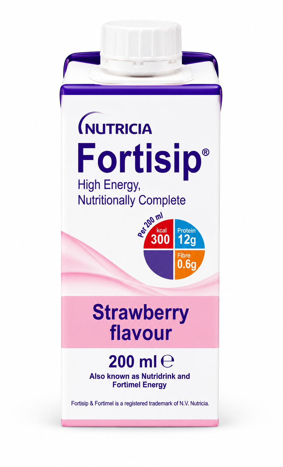 Forti sip Strawberry 200ml x24 | High Energy Nutritional Drink Case