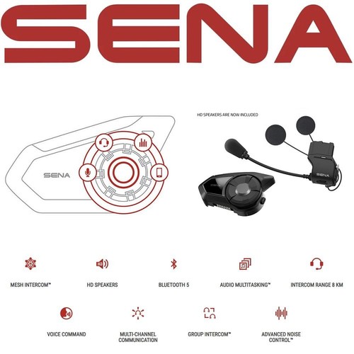 Sena 30K-03 Casco Moto Malla Bluetooth Sistema de Comunicación Intercomunicador - Imagen 7 de 11