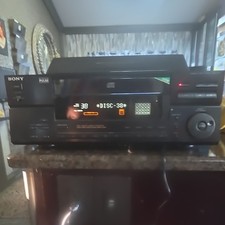 Sony CDP-338 100 Disc CD Player Black Stereo RCA Outputs Headphone Jack
