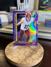 2025 Topps Chrome Luke McCaffrey Football Leather Purple Refractor /75