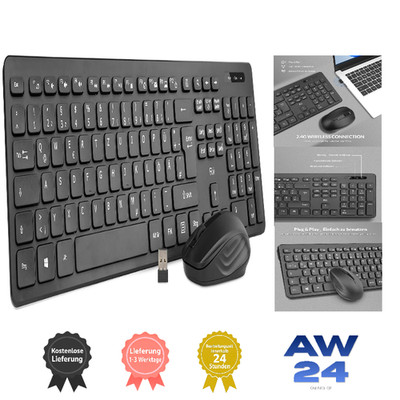 Rii Funktastatur Maus Set Wireless Keyboard Mouse PC Laptop Windows Smart TV