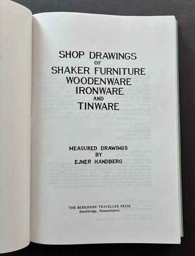 Shop Drawings of Shaker Funriture, Woodenware, Ironware & TInware by Handberg - Picture 5 of 13