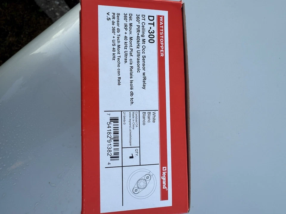 Sensor de ocupación de techo WattStopper DT-300 360 grados de cobertura Foto 2 de 4