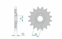 Afam Husqvarna TC 85 14/19 Ritzel 11 ZäHne Stahl 46000478