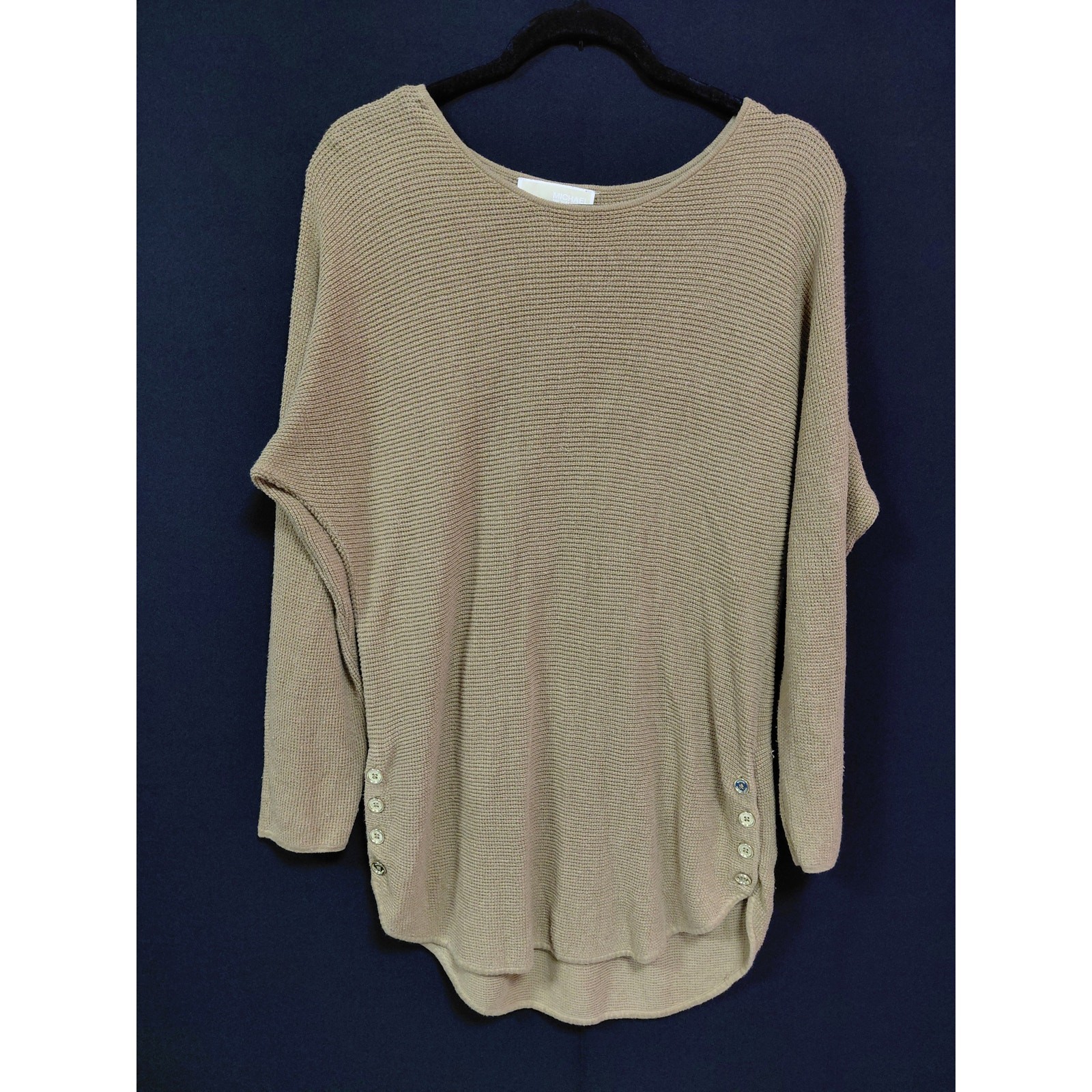 Michael Michael Kors Beige Side Button Knit Sweater Women’s Size M
