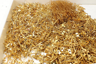 1 lb. 2oz (510gm) Vintage Mil Spec from 70s Plated Scrap Parts Pin Gold Recovery