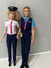 BARBIE PINKPASSPORT KEN & BARBIE FLIGHT ATTENDANT PILOT DOLL