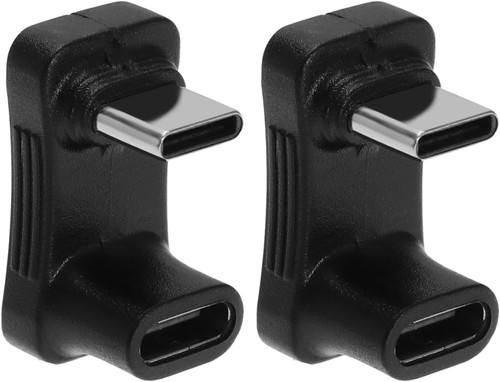 2PCS 180 Degree Angle USB C Adapter U Shape USB-C Male to USB-C Female Conver... - Bild 1 von 12
