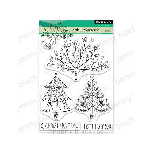 Penny Black Clear Stamps - Artful Evergreens 30-733