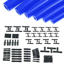 Vacuum Hose Kit Silicone 5FT 6PCS 113 Connectors High Performance Automotive Use