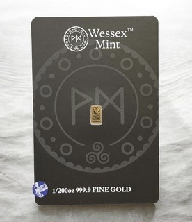 Wessex Mint Eagle 🦅 design Fine Gold Bar 1/200oz 999.9. Retail £80.