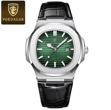 POEDAGAR Mens Quartz Analog Date Wristwatch C...