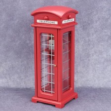 Decorative Miniature Red British Phone Booth Micro Landscape Scenery Ornament