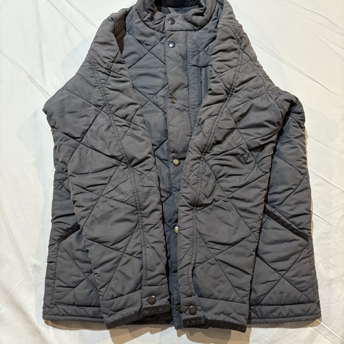 J Crew Mens S Quilted Sussex Jacket Outer Wear Zip Button Field Gray Faded - Picture 3 of 20