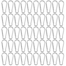 100pcs Mini Aluminum Bulk Carabiner Spring Clip Hook Keychain Buckle Pack Car...