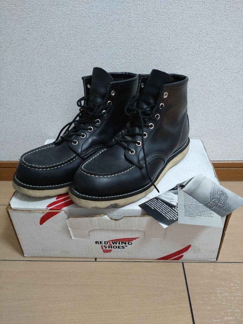 RED WING Boots 8130 Irish Setter Leather Black US:8.5D From Japan