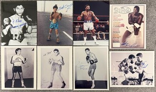 COLLECTION of 8 Autographed 8x10 Boxing Photos Signed IN PERSON HOF & Champions