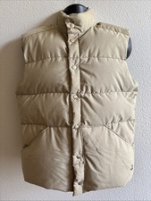 Vintage Gerry Reversible Down Vest Men  s Large Brown Beige GUC