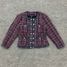 White House Black Market Tweed Stylist Jacket Blazer Academia Womens size 10P