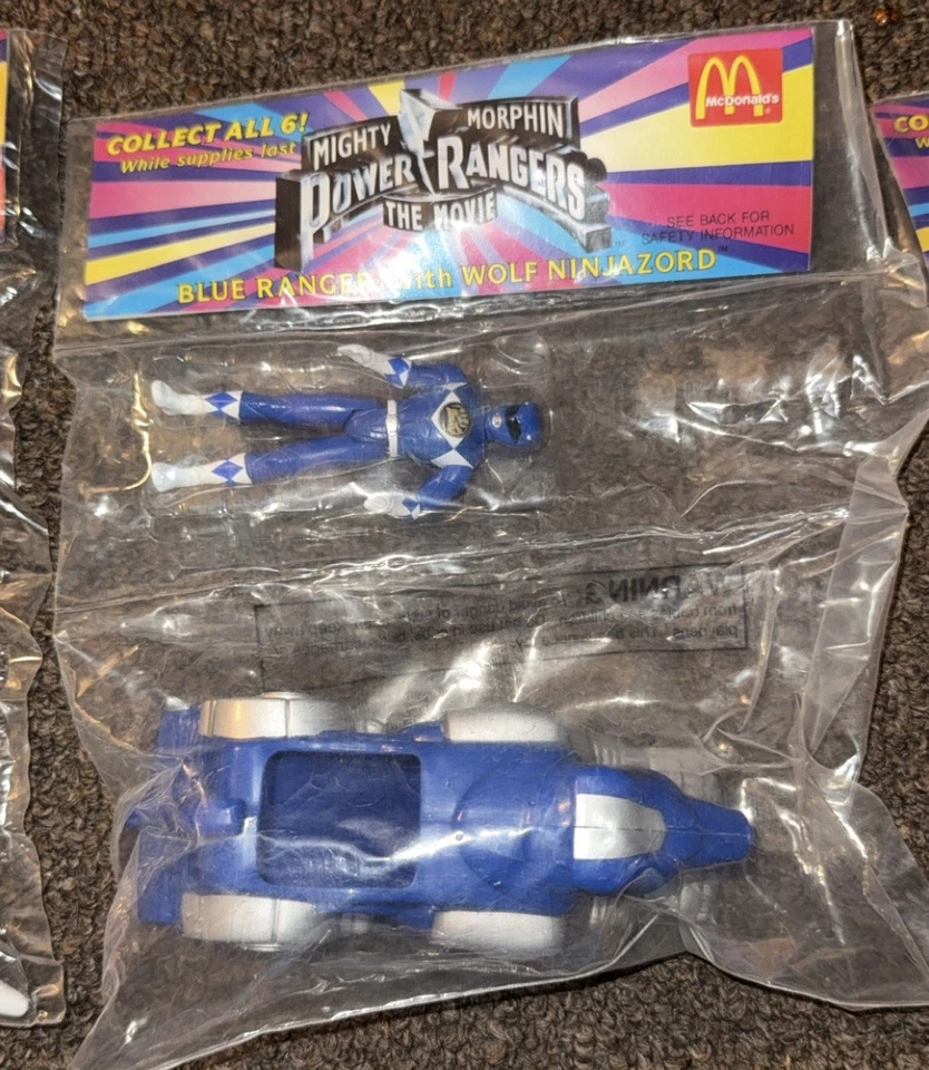 McDonald’s Collect All 6 bonecos Mighty Morphin Power Rangers 1995 - Imagem 3 de 4