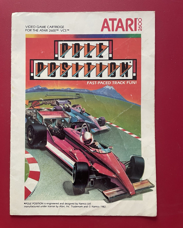 Atari Pole Position Original Instruction Manual Booklet Atari 2600 English