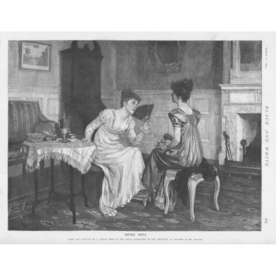 CHARLES HAIGH WOOD Entre Nous - Antique Print 1893