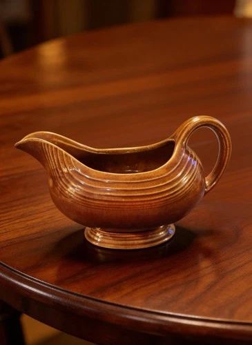 VINTAGE Sheffield BROWN AMBERSTONE Homer Laughlin GRAVY BOAT