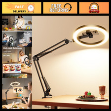 10" Ring Light with Tripod Stand  Phone Holder for Video, Zoom, Live Streaming