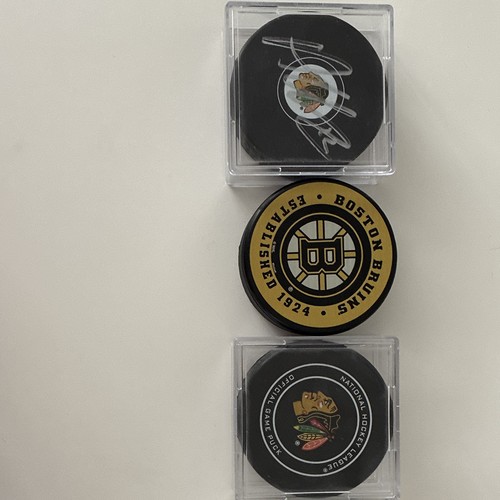 Signed NHL Official Game Puck - Boston Bruins Hockey