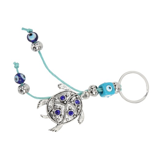 Schlüsselanhänger Mit Bösem Blick Schildkröten-Design Legierung Farbige - Picture 21 of 24